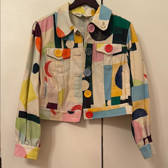 gorman Jackets & Blazers - Gorman x Ellie Malin Colorful Geometric Jean Jacket
